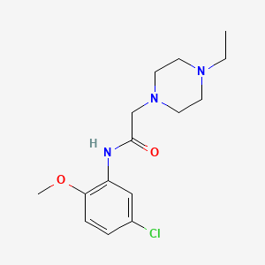 molecular formula C15H22ClN3O2 B5358288 N-(5-chloro-2-methoxyphenyl)-2-(4-ethylpiperazin-1-yl)acetamide 