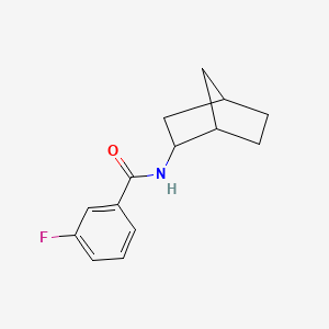 molecular formula C14H16FNO B5358306 N-bicyclo[2.2.1]hept-2-yl-3-fluorobenzamide 