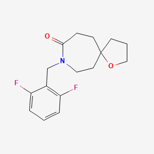 molecular formula C16H19F2NO2 B5358322 8-(2,6-difluorobenzyl)-1-oxa-8-azaspiro[4.6]undecan-9-one 