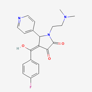 molecular formula C20H20FN3O3 B5358340 1-[2-(dimethylamino)ethyl]-4-(4-fluorobenzoyl)-3-hydroxy-5-(4-pyridinyl)-1,5-dihydro-2H-pyrrol-2-one 