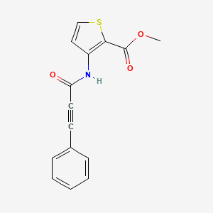 molecular formula C15H11NO3S B5358412 methyl 3-[(3-phenyl-2-propynoyl)amino]-2-thiophenecarboxylate 
