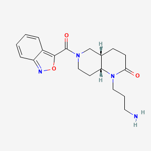 molecular formula C19H24N4O3 B5358449 rel-(4aS,8aR)-1-(3-aminopropyl)-6-(2,1-benzisoxazol-3-ylcarbonyl)octahydro-1,6-naphthyridin-2(1H)-one hydrochloride 