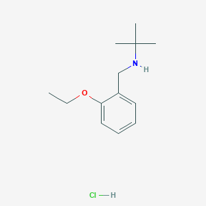 molecular formula C13H22ClNO B5358463 N-[(2-ethoxyphenyl)methyl]-2-methylpropan-2-amine;hydrochloride 