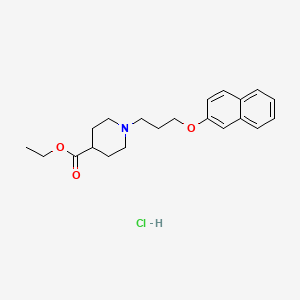 molecular formula C21H28ClNO3 B5358474 Ethyl 1-(3-naphthalen-2-yloxypropyl)piperidine-4-carboxylate;hydrochloride 
