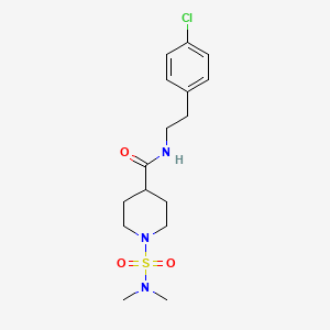 molecular formula C16H24ClN3O3S B5358484 N-[2-(4-chlorophenyl)ethyl]-1-[(dimethylamino)sulfonyl]-4-piperidinecarboxamide 