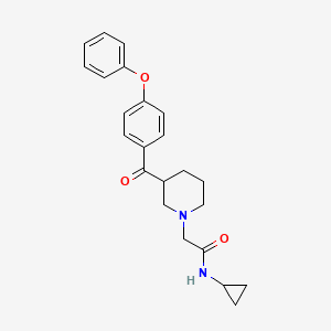molecular formula C23H26N2O3 B5358565 N-cyclopropyl-2-[3-(4-phenoxybenzoyl)piperidin-1-yl]acetamide 
