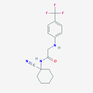 molecular formula C16H18F3N3O B535859 N-(1-cyanocyclohexyl)-2-{[4-(trifluoromethyl)phenyl]amino}acetamide 
