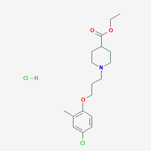 molecular formula C18H27Cl2NO3 B5358634 Ethyl 1-[3-(4-chloro-2-methylphenoxy)propyl]piperidine-4-carboxylate;hydrochloride 