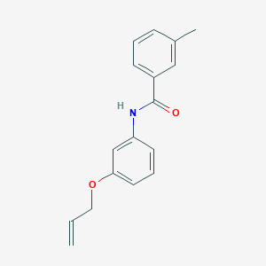 molecular formula C17H17NO2 B5358654 N-[3-(allyloxy)phenyl]-3-methylbenzamide 