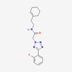 molecular formula C17H20FN5O B5358739 N-(2-(cyclohex-1-en-1-yl)ethyl)-2-(5-(2-fluorophenyl)-2H-tetrazol-2-yl)acetamide 