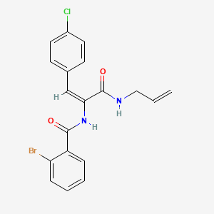 molecular formula C19H16BrClN2O2 B5358809 N-[1-[(allylamino)carbonyl]-2-(4-chlorophenyl)vinyl]-2-bromobenzamide 