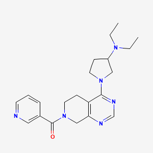 molecular formula C21H28N6O B5358862 N,N-diethyl-1-[7-(pyridin-3-ylcarbonyl)-5,6,7,8-tetrahydropyrido[3,4-d]pyrimidin-4-yl]pyrrolidin-3-amine 