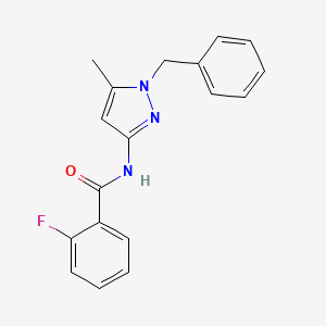 molecular formula C18H16FN3O B5358866 N-(1-benzyl-5-methyl-1H-pyrazol-3-yl)-2-fluorobenzamide 