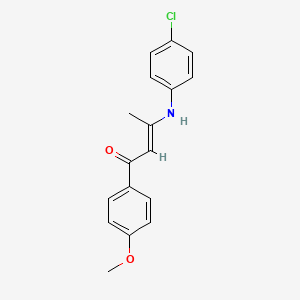 molecular formula C17H16ClNO2 B5358942 (E)-3-(4-chloroanilino)-1-(4-methoxyphenyl)but-2-en-1-one 