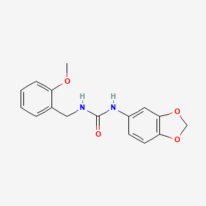 molecular formula C16H16N2O4 B5358991 N-(1,3-BENZODIOXOL-5-YL)-N'-(2-METHOXYBENZYL)UREA 