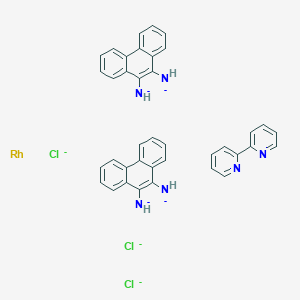 molecular formula C38H28Cl3N6Rh-7 B053590 Rh(Phi)2(bpy)3+ CAS No. 121174-98-9