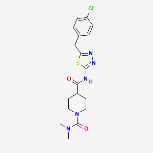 molecular formula C18H22ClN5O2S B5359019 N~4~-[5-(4-chlorobenzyl)-1,3,4-thiadiazol-2-yl]-N~1~,N~1~-dimethylpiperidine-1,4-dicarboxamide CAS No. 1158473-96-1