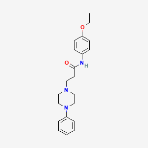 molecular formula C21H27N3O2 B5359064 N-(4-ethoxyphenyl)-3-(4-phenylpiperazin-1-yl)propanamide 