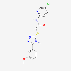 molecular formula C17H16ClN5O2S B5359162 N-(5-CHLORO-2-PYRIDINYL)-2-{[5-(3-METHOXYPHENYL)-4-METHYL-4H-1,2,4-TRIAZOL-3-YL]SULFANYL}ACETAMIDE 
