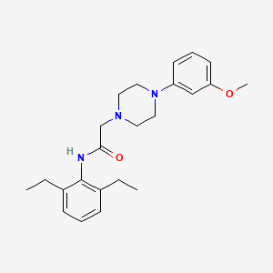 molecular formula C23H31N3O2 B5359171 N-(2,6-diethylphenyl)-2-[4-(3-methoxyphenyl)piperazin-1-yl]acetamide 
