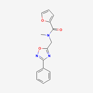 molecular formula C15H13N3O3 B5359210 N-methyl-N-[(3-phenyl-1,2,4-oxadiazol-5-yl)methyl]-2-furamide 