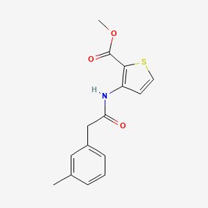 molecular formula C15H15NO3S B5359272 methyl 3-{[(3-methylphenyl)acetyl]amino}-2-thiophenecarboxylate 