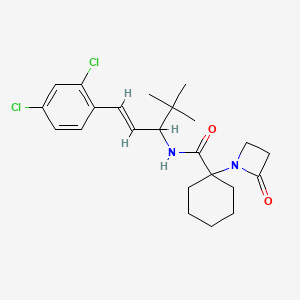 molecular formula C23H30Cl2N2O2 B5359285 N-[1-tert-butyl-3-(2,4-dichlorophenyl)-2-propen-1-yl]-1-(2-oxo-1-azetidinyl)cyclohexanecarboxamide 