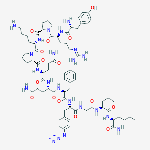 molecular formula C73H108N22O15 B053593 Substance P, tyr(0)-(4'-N3)phe(8)-nle(11)- CAS No. 112396-65-3