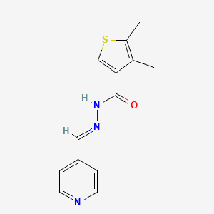 molecular formula C13H13N3OS B5359305 4,5-dimethyl-N'-(4-pyridinylmethylene)-3-thiophenecarbohydrazide 