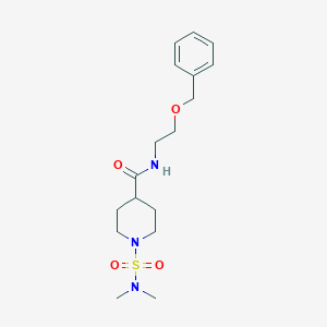 molecular formula C17H27N3O4S B5359402 N-[2-(benzyloxy)ethyl]-1-[(dimethylamino)sulfonyl]-4-piperidinecarboxamide 