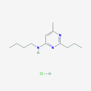 molecular formula C12H22ClN3 B5359418 N-butyl-6-methyl-2-propylpyrimidin-4-amine;hydrochloride 