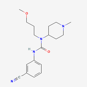 molecular formula C18H26N4O2 B5359504 N'-(3-cyanophenyl)-N-(3-methoxypropyl)-N-(1-methyl-4-piperidinyl)urea 