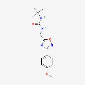 molecular formula C15H20N4O3 B5359527 N-(tert-butyl)-N'-{[3-(4-methoxyphenyl)-1,2,4-oxadiazol-5-yl]methyl}urea 