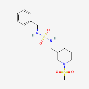 molecular formula C14H23N3O4S2 B5359578 N-benzyl-N'-{[1-(methylsulfonyl)piperidin-3-yl]methyl}sulfamide 