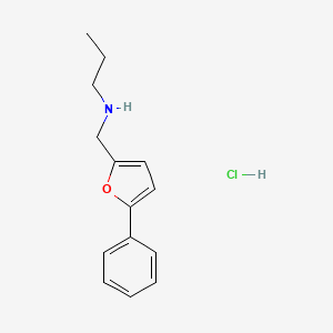 molecular formula C14H18ClNO B5359777 N-[(5-phenylfuran-2-yl)methyl]propan-1-amine;hydrochloride 