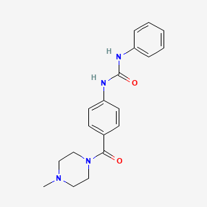 molecular formula C19H22N4O2 B5359784 N-{4-[(4-methyl-1-piperazinyl)carbonyl]phenyl}-N'-phenylurea 