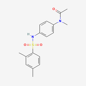 molecular formula C17H20N2O3S B5359855 N-(4-{[(2,4-dimethylphenyl)sulfonyl]amino}phenyl)-N-methylacetamide 
