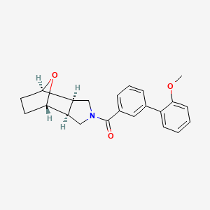 molecular formula C22H23NO3 B5359912 (1R*,2R*,6S*,7S*)-4-[(2'-methoxy-3-biphenylyl)carbonyl]-10-oxa-4-azatricyclo[5.2.1.0~2,6~]decane 