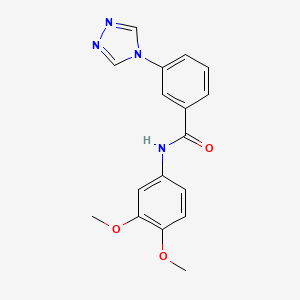 molecular formula C17H16N4O3 B5359946 N-(3,4-dimethoxyphenyl)-3-(1,2,4-triazol-4-yl)benzamide 