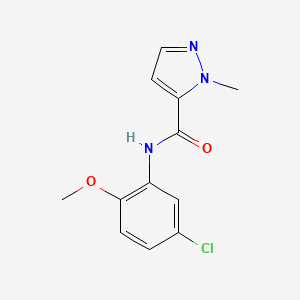 molecular formula C12H12ClN3O2 B5359950 N-(5-chloro-2-methoxyphenyl)-1-methyl-1H-pyrazole-5-carboxamide 