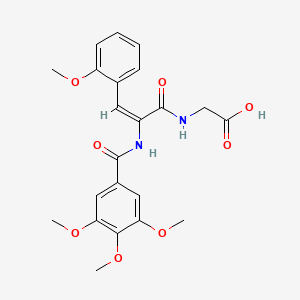 molecular formula C22H24N2O8 B5360030 N-{3-(2-methoxyphenyl)-2-[(3,4,5-trimethoxybenzoyl)amino]acryloyl}glycine 