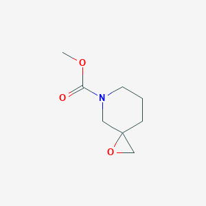 molecular formula C8H13NO3 B053602 Methyl 5-aza-1-oxaspiro[2,5]octane-5-carboxylate CAS No. 125033-43-4