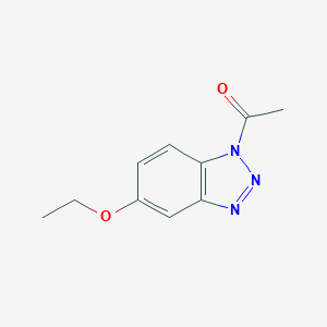 molecular formula C10H11N3O2 B053611 1-(5-ethoxy-1H-benzo[d][1,2,3]triazol-1-yl)ethanone CAS No. 118933-94-1