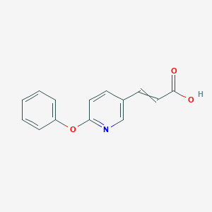 molecular formula C14H11NO3 B053615 3-(6-Phenoxy-3-pyridyl)acrylic acid CAS No. 118420-05-6