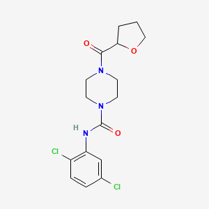 molecular formula C16H19Cl2N3O3 B5361558 N-(2,5-dichlorophenyl)-4-(tetrahydrofuran-2-ylcarbonyl)piperazine-1-carboxamide 