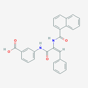 molecular formula C27H20N2O4 B5361599 3-{[2-(1-naphthoylamino)-3-phenylacryloyl]amino}benzoic acid 