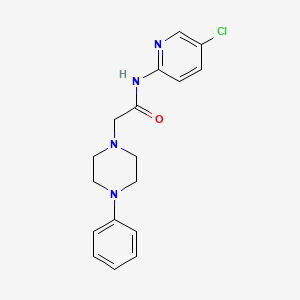 molecular formula C17H19ClN4O B5361634 N-(5-chloropyridin-2-yl)-2-(4-phenylpiperazin-1-yl)acetamide 