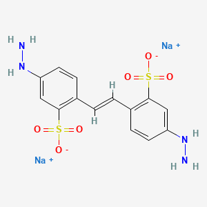 molecular formula C14H14N4Na2O6S2 B5361652 disodium;5-hydrazinyl-2-[(E)-2-(4-hydrazinyl-2-sulfonatophenyl)ethenyl]benzenesulfonate 