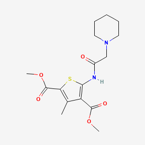 molecular formula C16H22N2O5S B5361657 dimethyl 3-methyl-5-[(1-piperidinylacetyl)amino]-2,4-thiophenedicarboxylate 