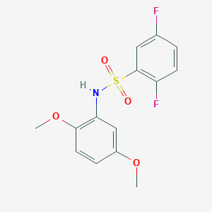 molecular formula C14H13F2NO4S B5361704 N-(2,5-dimethoxyphenyl)-2,5-difluorobenzenesulfonamide 